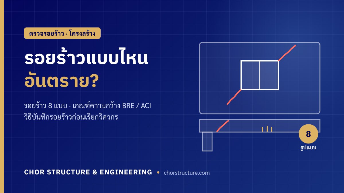 ภาพปกบทความรอยร้าวแบบไหนอันตราย วิธีดูรอยร้าวบ้านจากวิศวกรโครงสร้าง ชอร์ สตรัคเจอร์